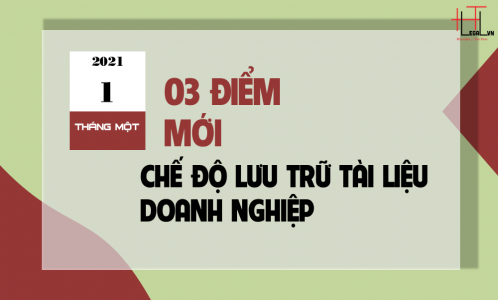 03 Điểm Mới về Chế độ Lưu giữ tài liệu trong doanh nghiệp kể từ ngày 01/01/2021