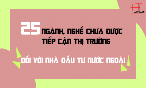 25 ngành nghề chưa được tiếp cận thị trường đối với Nhà đầu tư nước ngoài