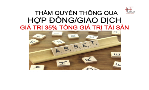 Quy định thông qua giao dịch nhỏ hơn 35% tổng giá trị tài sản trở lên là  tính theo từng Hợp đồng hay tổng cộng tất cả các Hợp đồng trong năm ?