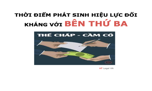 (HT) Hỏi - Đáp Thời điểm phát sinh hiệu lực đối kháng của việc thế chấp đối với bên thứ ba ?